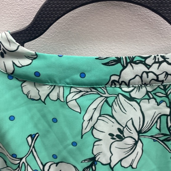 Mint green sleeves floral dress XS - Picture 9 of 9